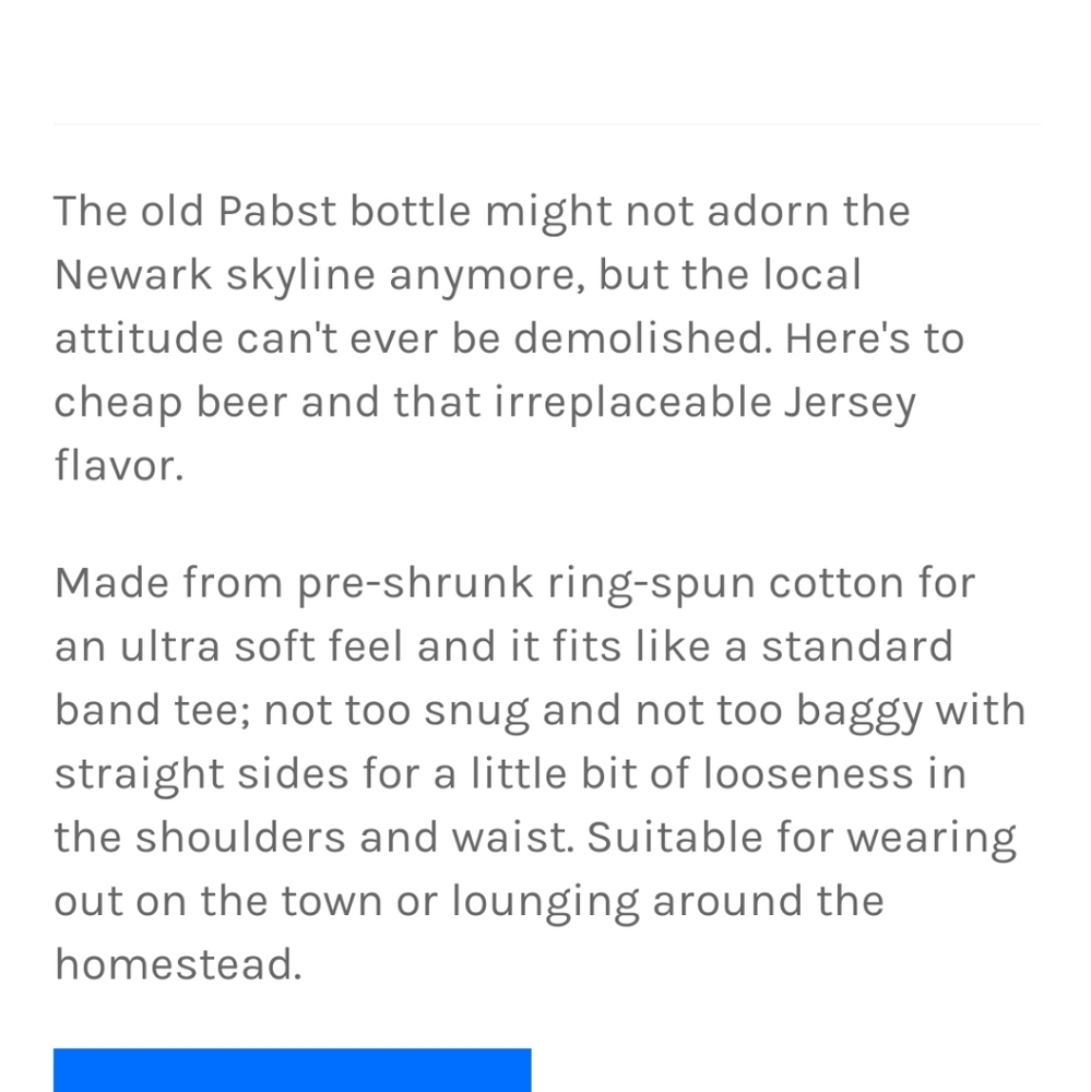 TRUE JERSEY Blue Ribbon New Jersey short sleeve graphic tee Med. Garden State NJ - Picture 5 of 16